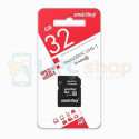 Карта памяти MicroSDHC 32GB Class 10 Smart Buy UHS-I + SD адаптер