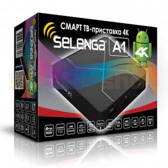 Смарт-ТВ приставка (Android TV Box) "Selenga A1" (Amlogic S905W / Android 7.1 / Wi-Fi 2.4 / 3USB / HDMI / SPDIF / 1G/8Gb+MicroSD