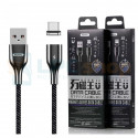 Кабель MicroUSB  Remax RC-158m ( магнитный, QC3.0 ) Черный