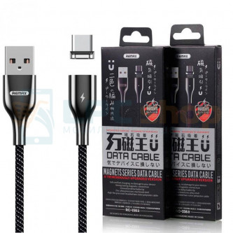 Кабель Type-C  Remax RC-158a (магнитный, QC3.0) Черный