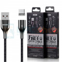 Кабель Type-C  Remax RC-158a (магнитный, QC3.0) Черный