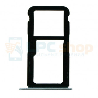 Лоток сим карты и карты памяти Huawei Y5 2017 / Y6 2017 Серный