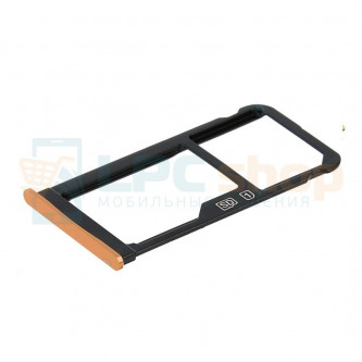 Лоток сим карты и карты памяти Nokia 7 Plus Оранжевый (версия 1 sim)