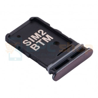 Контейнер сим карты Samsung Galaxy A80 A805F Черный (SIM1+SIM2)