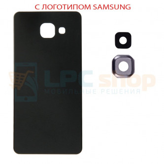 Крышка(задняя) для Samsung A5 2016 A510F Черный - с линзой камеры