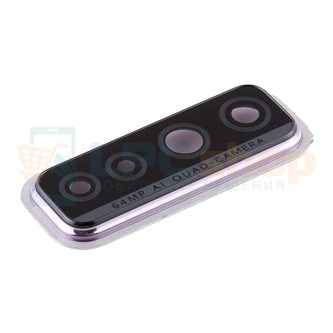 Стекло задней камеры Huawei Honor 30S (CDY-NX9A) в рамке Cеребро (Titanium Silver)