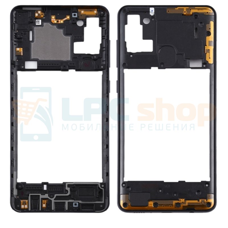 Средняя часть Samsung A21S A217F Черная + кнопки громкости