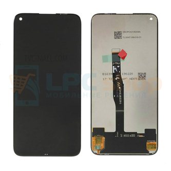 Дисплей Huawei P40 Lite в сборе с тачскрином Черный - Оригинал LCD