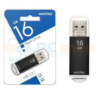 Память USB Flash 16GB Smart Buy V-Cut Черный