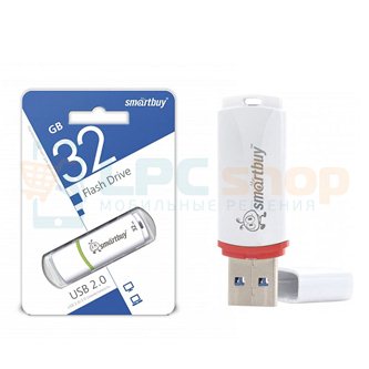 Память USB Flash 32GB Smart Buy Crown Белый