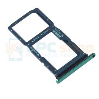 Лоток сим карты и карты памяти Huawei P Smart Z / Y9 Prime (2019) / Honor 9X STK-LX1 Зеленый
