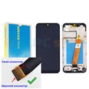 Дисплей Samsung A01 A015F c рамкой Черный (Широкий коннектор) - Оригинал