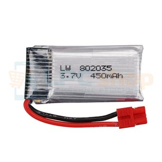 Аккумулятор универсальный 802035p 3,7v Li-Pol 1800 mAh (9*22*52 mm) для SYMA X15 X5A-1 X15C X15W / 2 контакта / разъем JST (совм