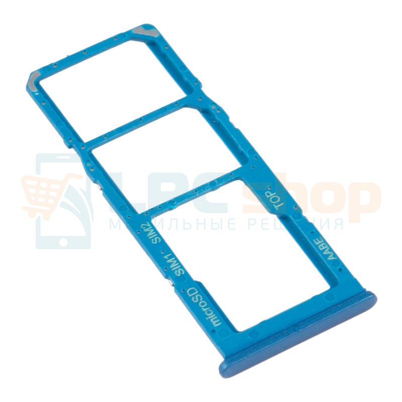 Лоток сим карты для Samsung A12 A125F Синий