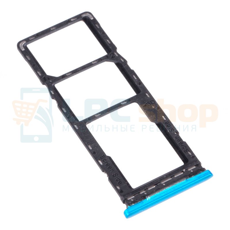 Лоток сим карты для Infinix Hot 10s / Hot 10T X689B X689 X689C Синий