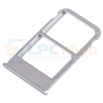 Лоток сим карты памяти Meizu 16 Plus / 16th серебро