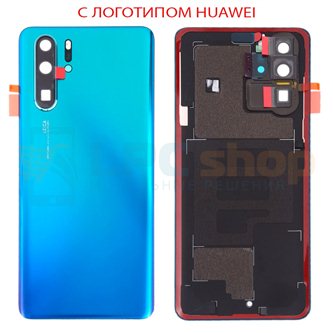 Крышка(задняя) для Huawei P30 Pro Синий (aurora) со стеклом камеры