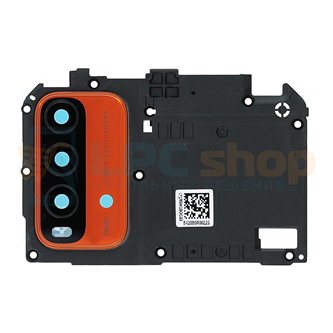 Рамка материнской платы Xiaomi Redmi 9T с линзой камеры (Красная)