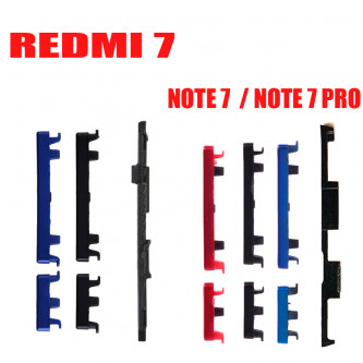 Толкатель кнопки включения и громкости Xiaomi Redmi 7 / Redmi Note 7 / Note 7 Pro Черная / Синяя / Красная / Держатель в корпус