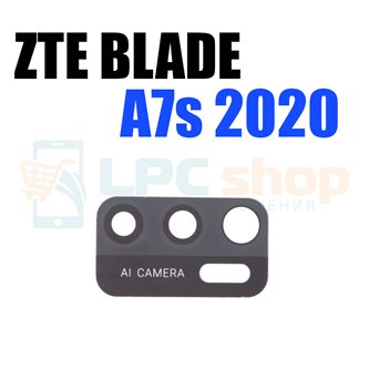 Стекло задней камеры ZTE Blade A7s 2020 Черное