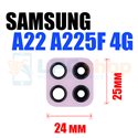 Стекло задней камеры Samsung A22 4G A225F (24x25мм) Фиолетовое