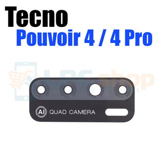 Стекло задней камеры Tecno Pouvoir 4 / 4 Pro LC7 Черное