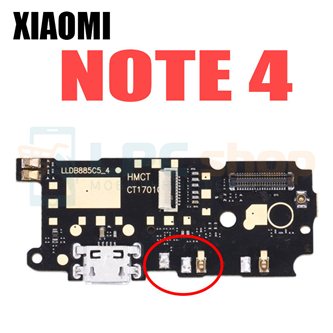 Шлейф разъема зарядки Xiaomi Redmi Note 4 (плата) и микрофон (Широкий коннектор)