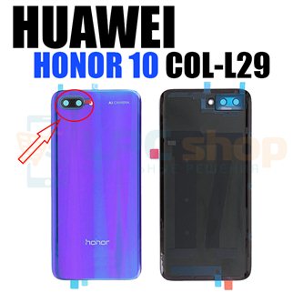 Крышка(задняя) Huawei Honor 10 Синяя (Фиолетовый перелив) со стеклом камеры