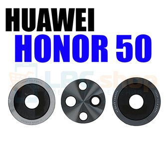Стекло камеры для замены Huawei Honor 50 Черное / Серебро