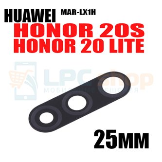 Стекло задней камеры Huawei Honor 20S (MAR-LX1H) / Honor 20 Lite (MAR-LX1H) Черное (длина - 25мм)