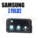 Стекло задней камеры для Samsung Z Fold2 5G F916B Черное + рамка