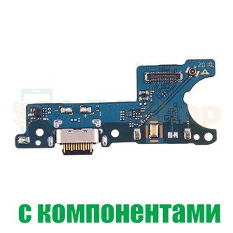 Шлейф для Samsung A11 A115F / M11 M115F (плата) разъема зарядки и микрофон - с компонентами