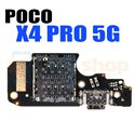 Шлейф для Xiaomi Poco X4 Pro 5G (плата) разъема зарядки и микрофон + разъем SIM