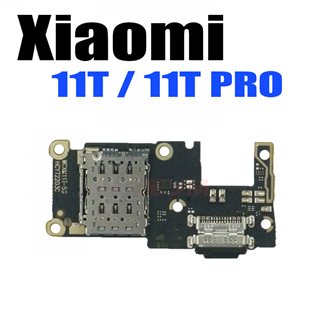 Шлейф для Xiaomi 11T / 11T Pro (плата) разъема зарядки и микрофон + разъем SIM