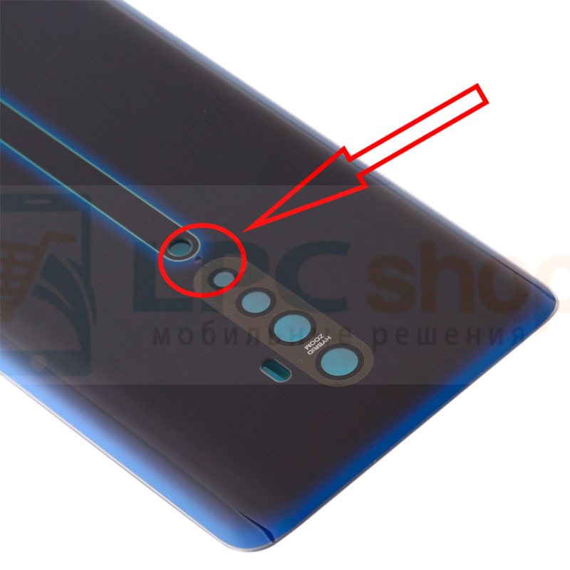 Крышка(задняя) для OPPO Reno 2 (CPH1907) Черная (для Luminous Black)
