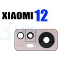 Стекло задней камеры для Xiaomi 12 / 12X Фиолетовое с рамкой (для замены)