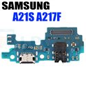 Шлейф для Samsung A21s A217F (плата) разъема зарядки + разъем гарнитуры и микрофон - с компонентами