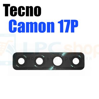 Стекло задней камеры Tecno Camon 17P CG7 Черное