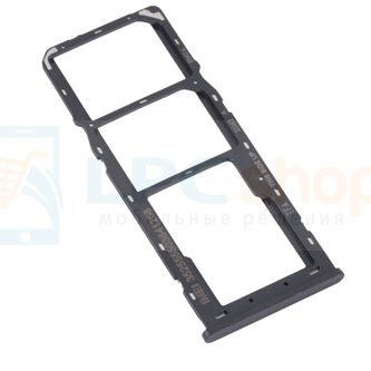 Лоток сим карты для Alcatel 1V (6002) 2021 Черный (версия 2Sim)