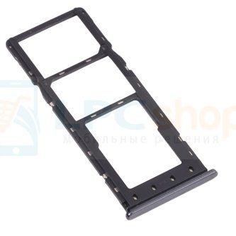 Лоток сим карты для Infinix Hot 8 Lite / Hot 8 Черный