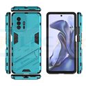 Защитный чехол - накладка для Xiaomi Mi 11T / 11T Pro  / Punk Armor / с подставкой Синий / Пластиковый