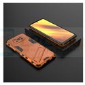 Защитный чехол - накладка для Xiaomi Poco X3 / X3 Pro / Punk Armor / с подставкой Оранжевый / Пластиковый