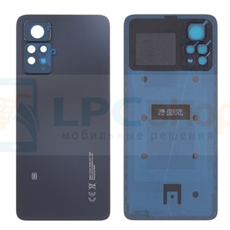 Крышка(задняя) для Xiaomi Redmi Note 11 Pro 4G  / 5G Черная со стеклом камеры - ОРИГ (нижнее сткело камеры от 2201116SG)