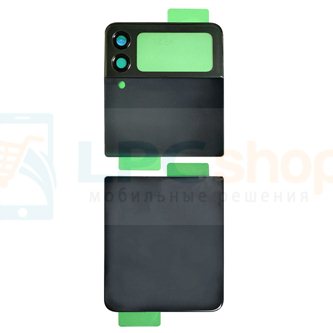 Крышка(задняя) для Samsung Z Flip3 5G F711 Черная со стеклом камеры