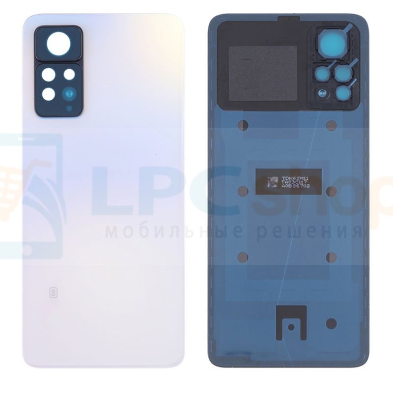 Крышка(задняя) для Xiaomi Redmi Note 11 Pro 4G  / 5G Белая(Polar White) ОРИГ (сткело камеры от 2201116SG)