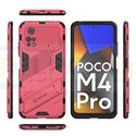 Чехол - накладка для Xiaomi Poco M4 Pro 4G  / BIBERCAS / с подставкой Розовый / Пластиковый / Защитный