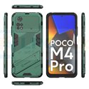 Чехол - накладка для Xiaomi Poco M4 Pro 4G  / BIBERCAS / с подставкой Зеленый / Пластиковый / Защитный