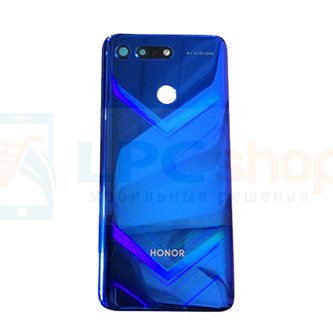 Крышка(задняя) Huawei Honor View 20 Синяя (Saphire blue)  + Стекло камеры - ОРИГ