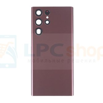 Крышка(задняя) для Samsung S22 Ultra S908B Бордовый (для Burgundy) + стекло камеры
