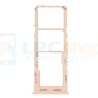 Лоток сим карты Samsung A23 A235F (весрия для 2-х сим) Оранжевый